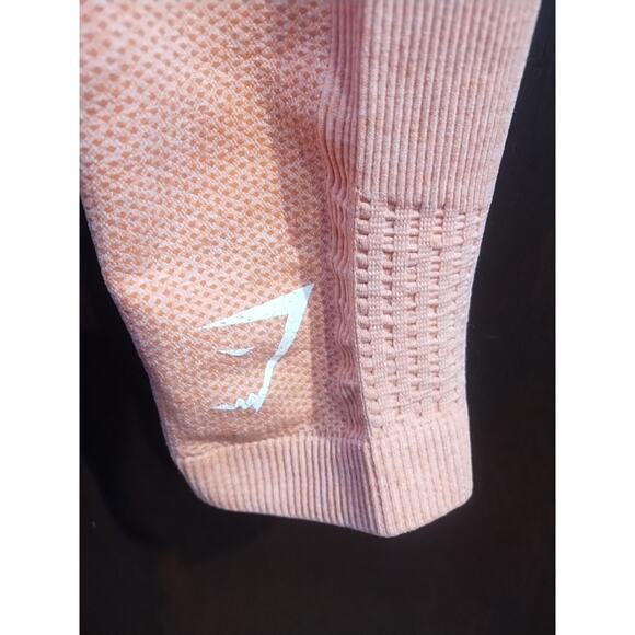 Gymshark dry Women’s small coral orange peach leggings active workout 26 x 27 - Picture 8 of 11